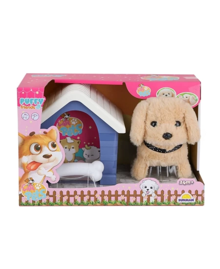 PELUŞ SEVİMLİ KÖPEK KARAMEL HAREKETLİ SESLİ KULUBE