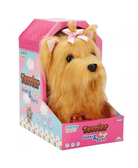 PELUŞ SEVİMLİ KÖPEK TERRIER HAREKETLİ SESLİ
