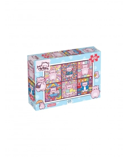 PEMBE KEDİ PUZZLE 200 PARÇA