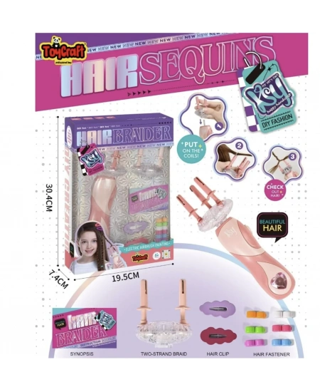 PİLLİ SAÇ ÖRME VE SÜSLEME ALETİ