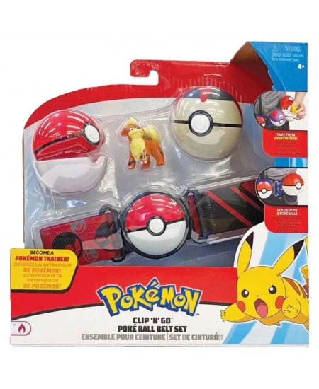 POKEMON CLİP N GO POKEBALL KEMER VE FİGÜR SETİ A