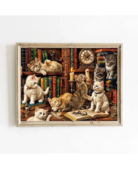 KS GAMES 500 PARÇA PUZZLE CATS IN THE LIBRARY