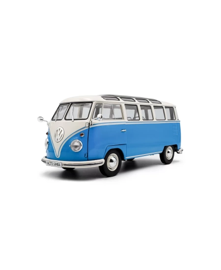 SOLİDO 1/18 VW T1 21 WINDOWS BLUE - WHITE
