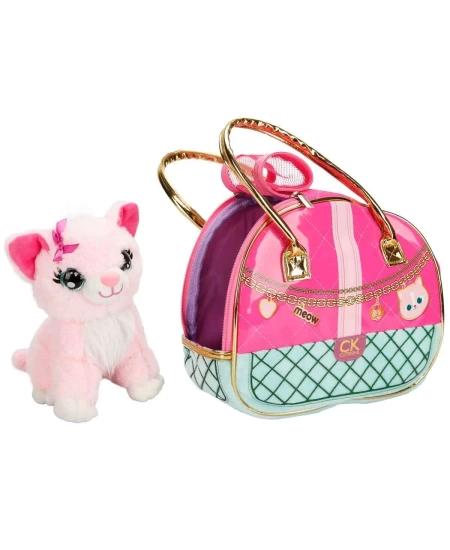 TAŞIMA ÇANTALI PELUŞ KEDİ