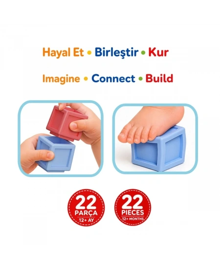 YUMUŞAK BLOKLAR KÜBİK 22 PARÇA