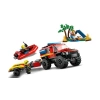 LEGO CİTY 4x4 KURTARMA BOTLU İTFAİYE KAMYONU