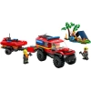 LEGO CİTY 4x4 KURTARMA BOTLU İTFAİYE KAMYONU