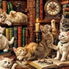 KS GAMES 500 PARÇA PUZZLE CATS IN THE LIBRARY