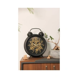 GALAXY ANTİK PETER ÇARKLI SİYAH MASA SAATİ