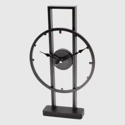 GALAXY YUVARLAK MASA SAATİ SİYAH 29*38 CM