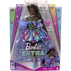 BARBIE EXTRA FANCY MOR KOSTÜMLÜ BEBEK DHL