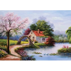KS GAMES 1000 PARÇA PUZZLE LAKE HOUSE