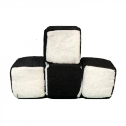 PELUŞ ZAR SİYAH BEYAZ 7 CM