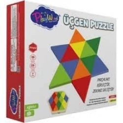 24 PARÇA AHŞAP ÜÇGEN PUZZLE