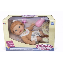 26 CM TAM KAUÇUK BEBEK EMZİK VE BİBERONLU
