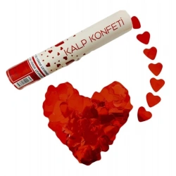 30 CM KONFETI KALPLİ KIRMIZI