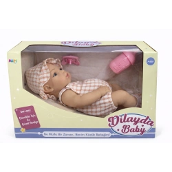 32CM TAM KAUÇUK BEBEK EMZİK VE BİBERONLU