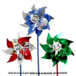 8 KANATLI HOLOGRAMLI RÜZGAR GÜLÜ 18CM