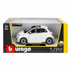 BURAGO 1/24 FIAT 500 2007 BEYAZ