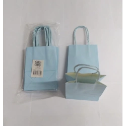 ÇANTA KRAFT BÜKÜM SAPLI A.MAVİ 12*15 12Lİ