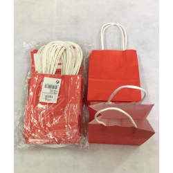 ÇANTA KRAFT BÜKÜM SAPLI KIRMIZI 12*15 12Lİ