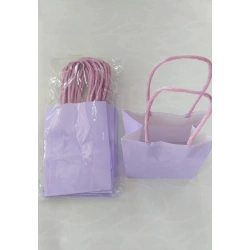 ÇANTA KRAFT BÜKÜM SAPLI MOR 12*15 12Lİ
