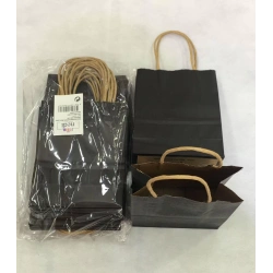 ÇANTA KRAFT BÜKÜM SAPLI SİYAH 12*15 12Lİ