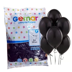 GEMAR METALİK SİYAH BALON