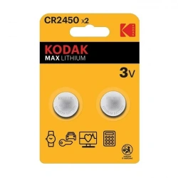 KODAK 2 ADET CR2450 MAX LİTYUM PARA PİL