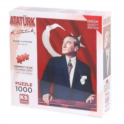 KS GAMES 1000 PARÇA PUZZLE ATATÜRK VE TÜRK BAYRAĞI