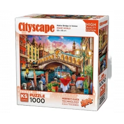 KS GAMES 1000 PARÇA PUZZLE RİATTO BRİDGE İN VENİCE