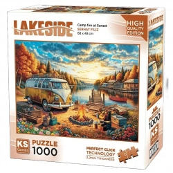 KS GAMES 1000 PARÇA PUZZLE VOS VOS CAMP FIRE ST SUNSET