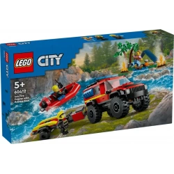 LEGO CİTY 4x4 KURTARMA BOTLU İTFAİYE KAMYONU