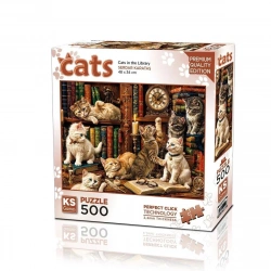 KS GAMES 500 PARÇA PUZZLE CATS IN THE LIBRARY