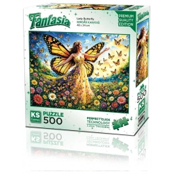 KS GAMES 500 PARÇA PUZZLE LADY BUTTERFLY