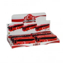 SÜRTMELİ TÜRK BAYRAKLI OTOBÜS