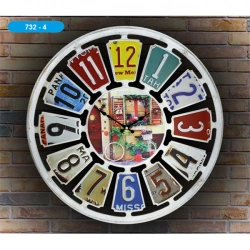 AYPŞ DEKORATİF BİSİKLET BEYAZ DUVAR SAATİ