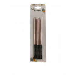 ND MUMİNCE ÇUBUK SİYAH ALTLI ROSE GOLD 16 CM 6LI