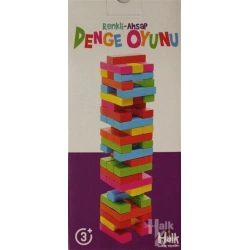 54 LÜ AHŞAP RENKLİ DENGE OYUNU