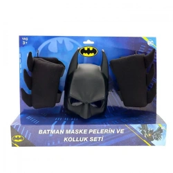 BATMAN MASKE PELERİN KOLLUK 3LÜ SET