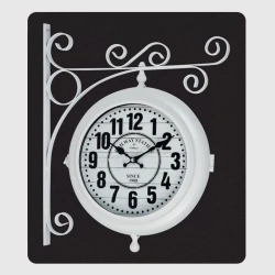 BEYAZ ÇİFT YÖNLÜ İSTASYON SAAT