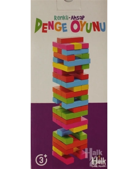 54 LÜ AHŞAP RENKLİ DENGE OYUNU