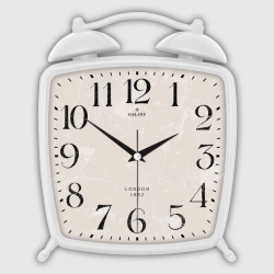 AYPŞ ANTİK PETER KARE MASA SAATİ BEYAZ