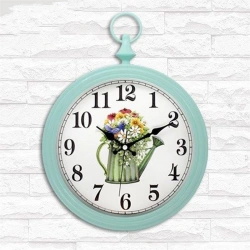AYPŞ DEKORATİF DUVAR SAATİ SAKSIDA ÇİÇEK