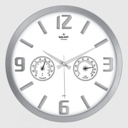 AYPŞ TERMOMETRELİ DUVAR SAATİ GRİ