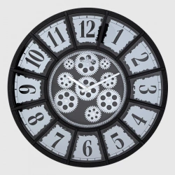 GALAXY ÇARKLI SİYAH ÇERÇEVE GRİ RAKAM