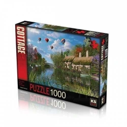KS GAMES 1000 PARÇA PUZZLE OLD RİVER COTTAGE