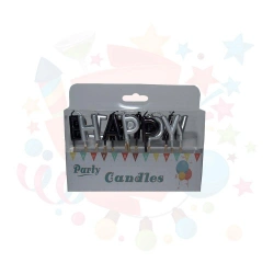 ND MUM HAPPY BIRTHDAY HARFLİ SİYAH GÜMÜŞ