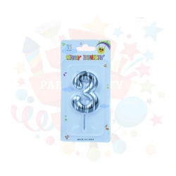 RAKAM MUM GÜMÜŞ SİYAH 3