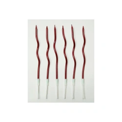 ND MUM SPİRAL 17 CM 6 LI KIRMIZI